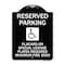 Signmission Reserved Parking Placard or Special License Plates Required Maximum Fine $500, A-DES-BW-1824-23056 A-DES-BW-1824-23056 - alternate 1